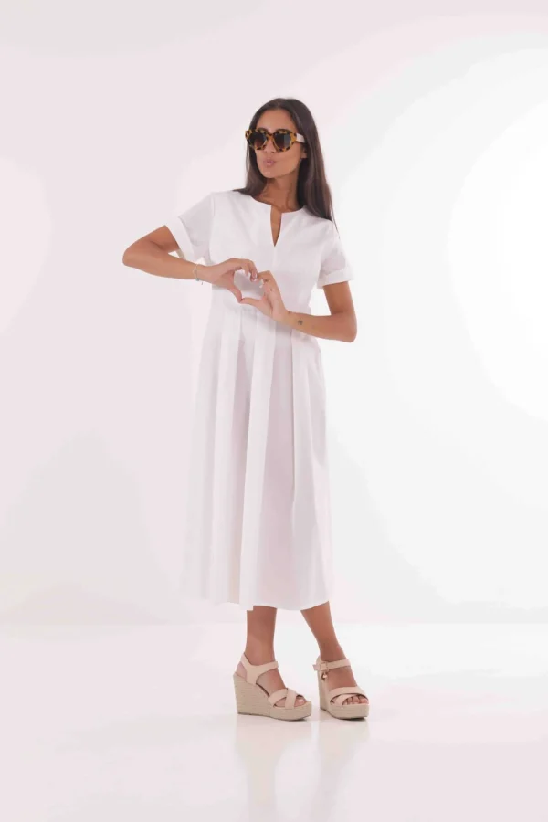 Fashion Abito Longuette in Cotone di Mimì-Muà Donna Abiti
