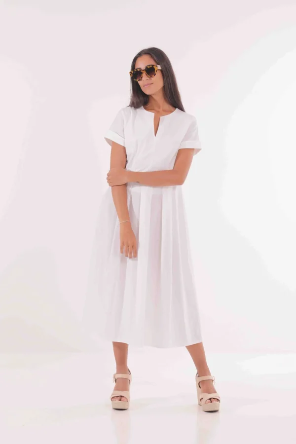 Fashion Abito Longuette in Cotone di Mimì-Muà Donna Abiti