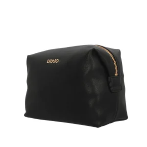 New Beauty Case Donna con Logo in Metallo e Chiusura Zip Donna Beauty Case