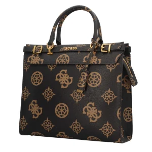 Clearance Borsa a Mano Elegante in Tinta Chiara con Monogramma Donna Borse A Mano