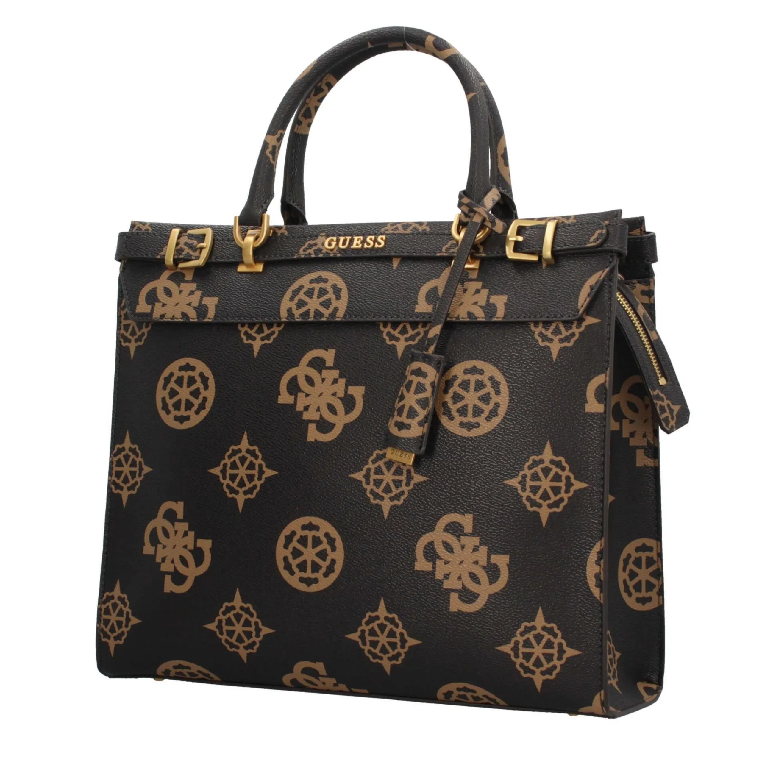 borsa_a_mano_elegante_gue_1.webp Clearance Borsa a Mano Elegante in Tinta Chiara con Monogramma Donna Borse A Mano
