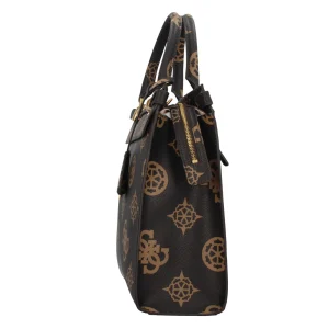 Clearance Borsa a Mano Elegante in Tinta Chiara con Monogramma Donna Borse A Mano