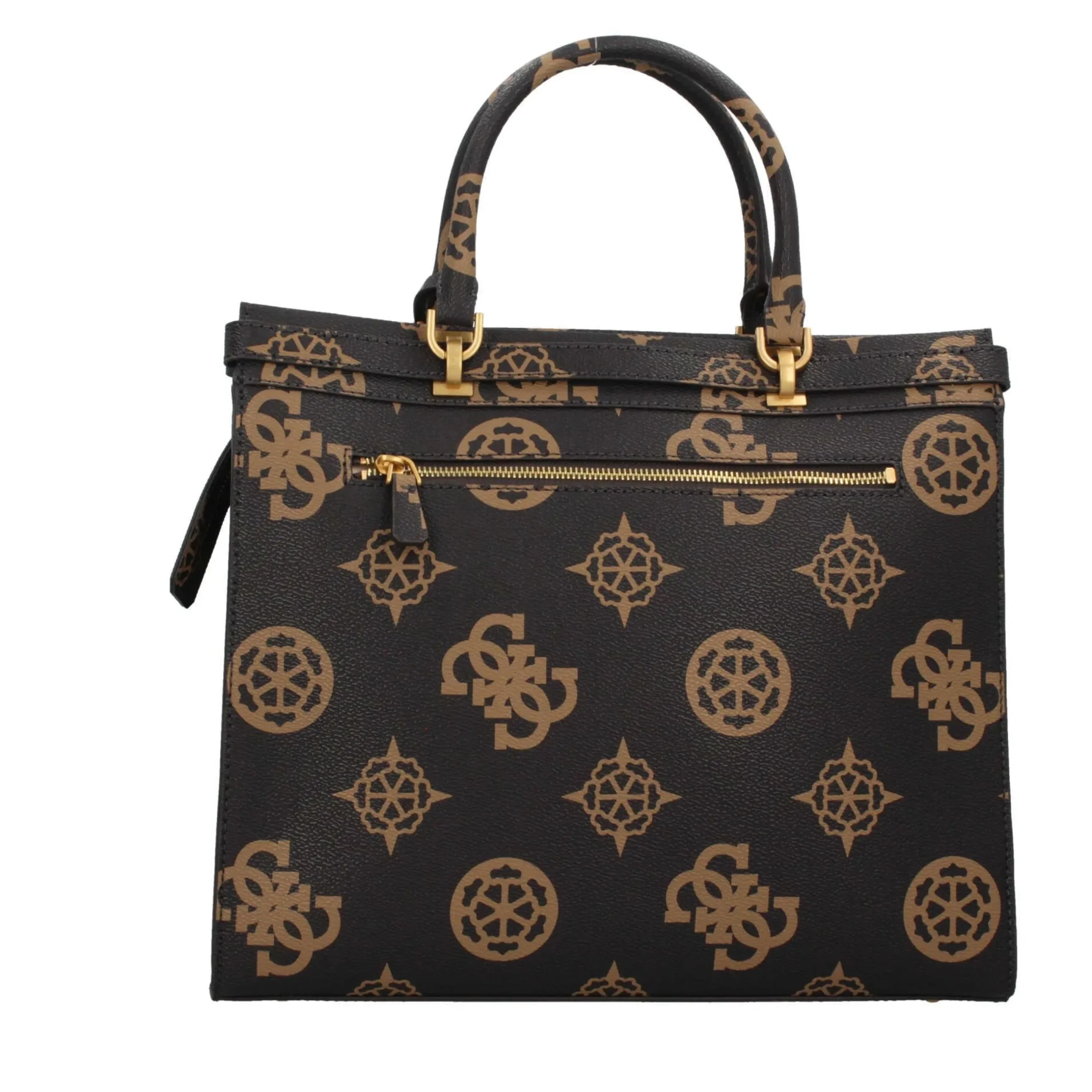 borsa_a_mano_elegante_gue_3.webp Clearance Borsa a Mano Elegante in Tinta Chiara con Monogramma Donna Borse A Mano