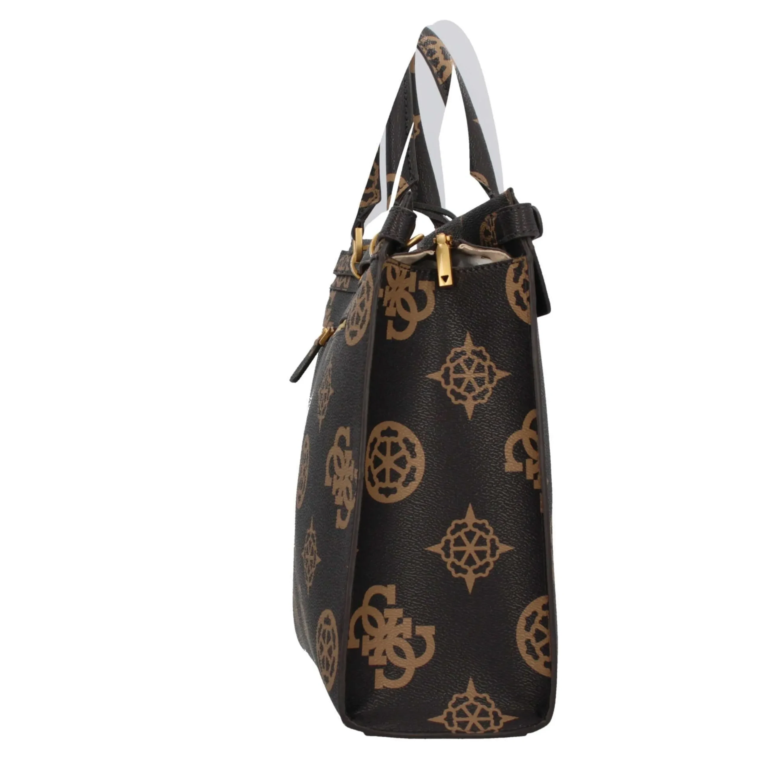 borsa_a_mano_elegante_gue_4.webp Clearance Borsa a Mano Elegante in Tinta Chiara con Monogramma Donna Borse A Mano