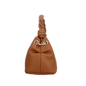 Hot Borsa a mano con manico intrecciato e logo in metallo Donna Borse A Mano