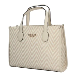 Fashion Borsa a Mano con Motivo Chevron e Logo Donna Borse Shopping