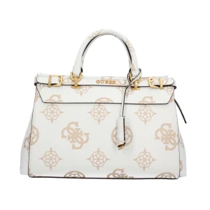 Discount Borsa a Mano con Stampa Monogramma e Dettagli Metallici Donna Borse A Mano