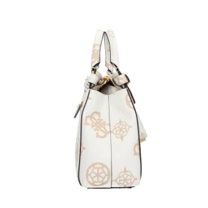 Discount Borsa a Mano con Stampa Monogramma e Dettagli Metallici Donna Borse A Mano