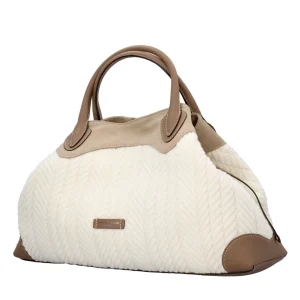 Fashion Borsa a mano in camoscio e lana Donna Borse A Mano