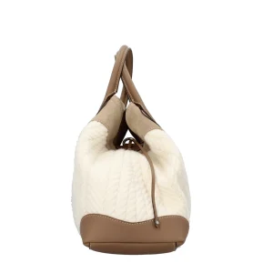 Fashion Borsa a mano in camoscio e lana Donna Borse A Mano