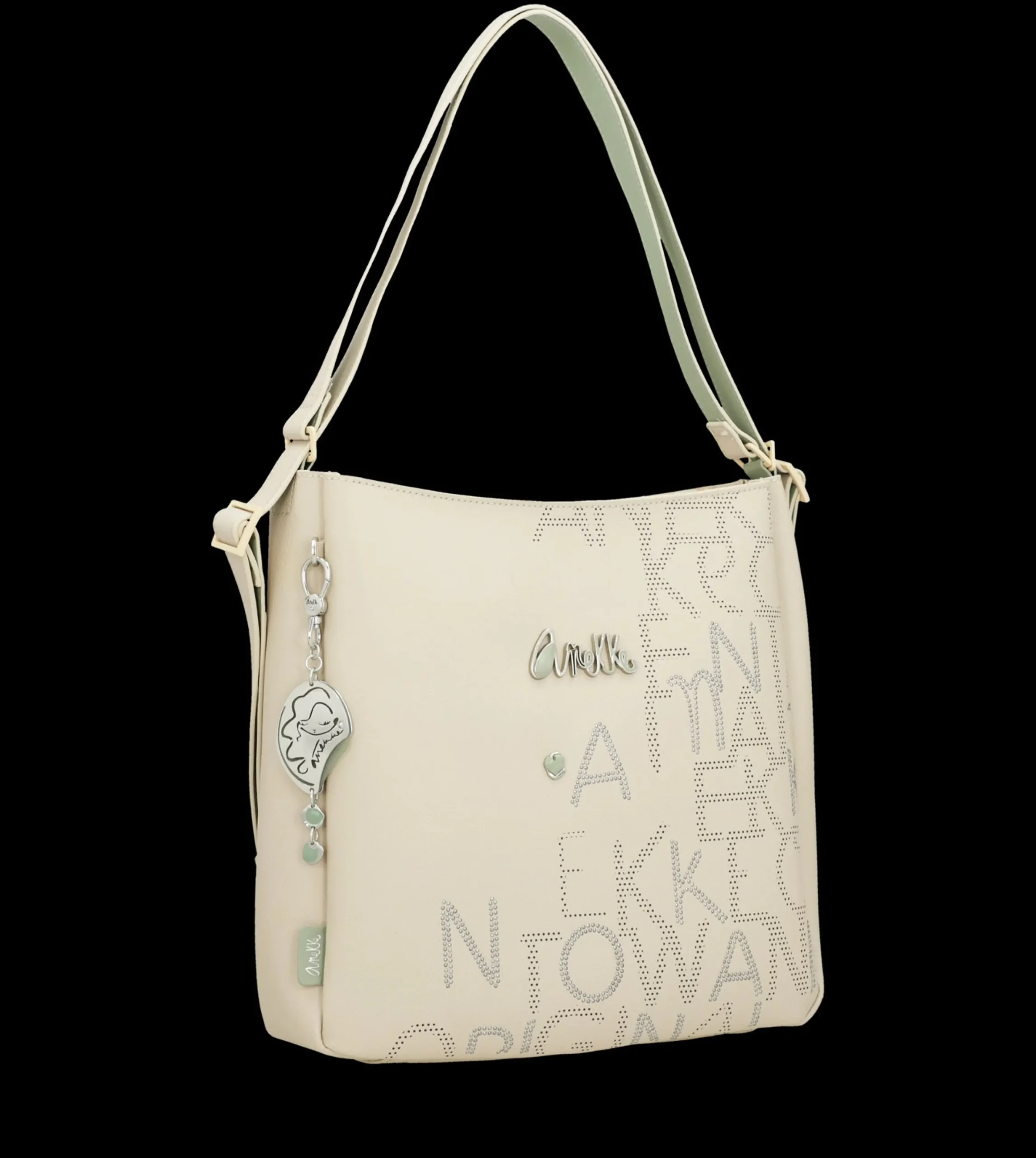 borsa_a_spalla_anekke_con_2.webp Fashion Borsa a spalla con incisioni artistiche e charm decorativo Donna Borse A Spalla