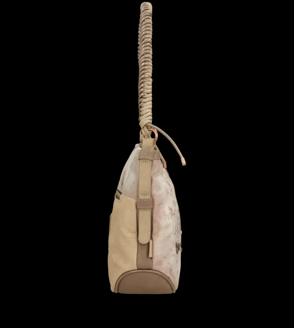 New Borsa a spalla con tracolla intrecciata e design artistico Donna Borse A Spalla