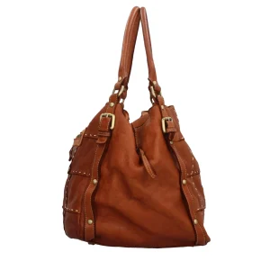 Best Borsa a spalla con ricami a contrastro Donna Borse A Spalla