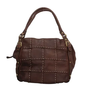 Best Borsa a spalla con ricami a contrastro Donna Borse A Spalla