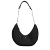 Hot Borsa a Spalla con Dettagli a Catena e Logo Donna Borse A Spalla