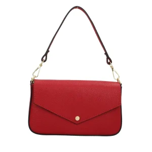 Online Borsa a spalla in pelle con tracolla regolabile Donna Borse A Spalla