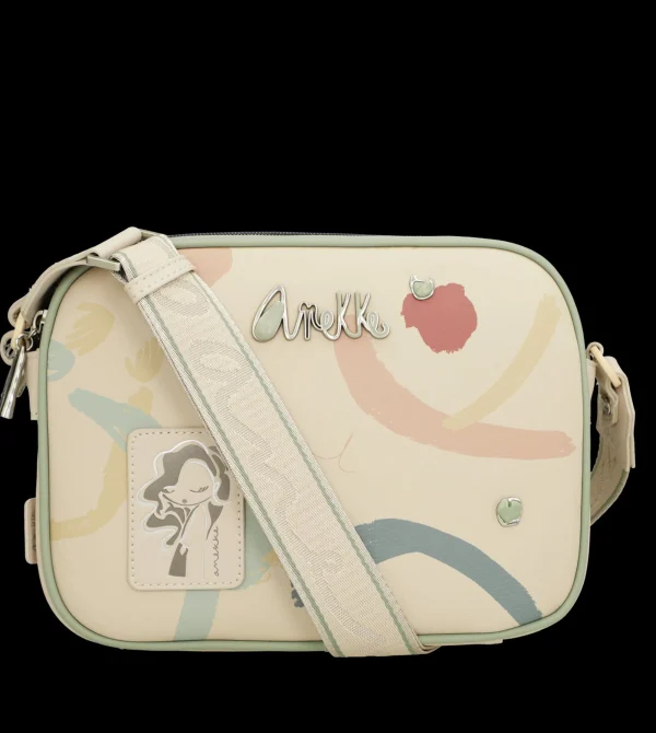 New Borsa a tracolla con design artistico e dettagli decorativi Donna Borse A Tracolla