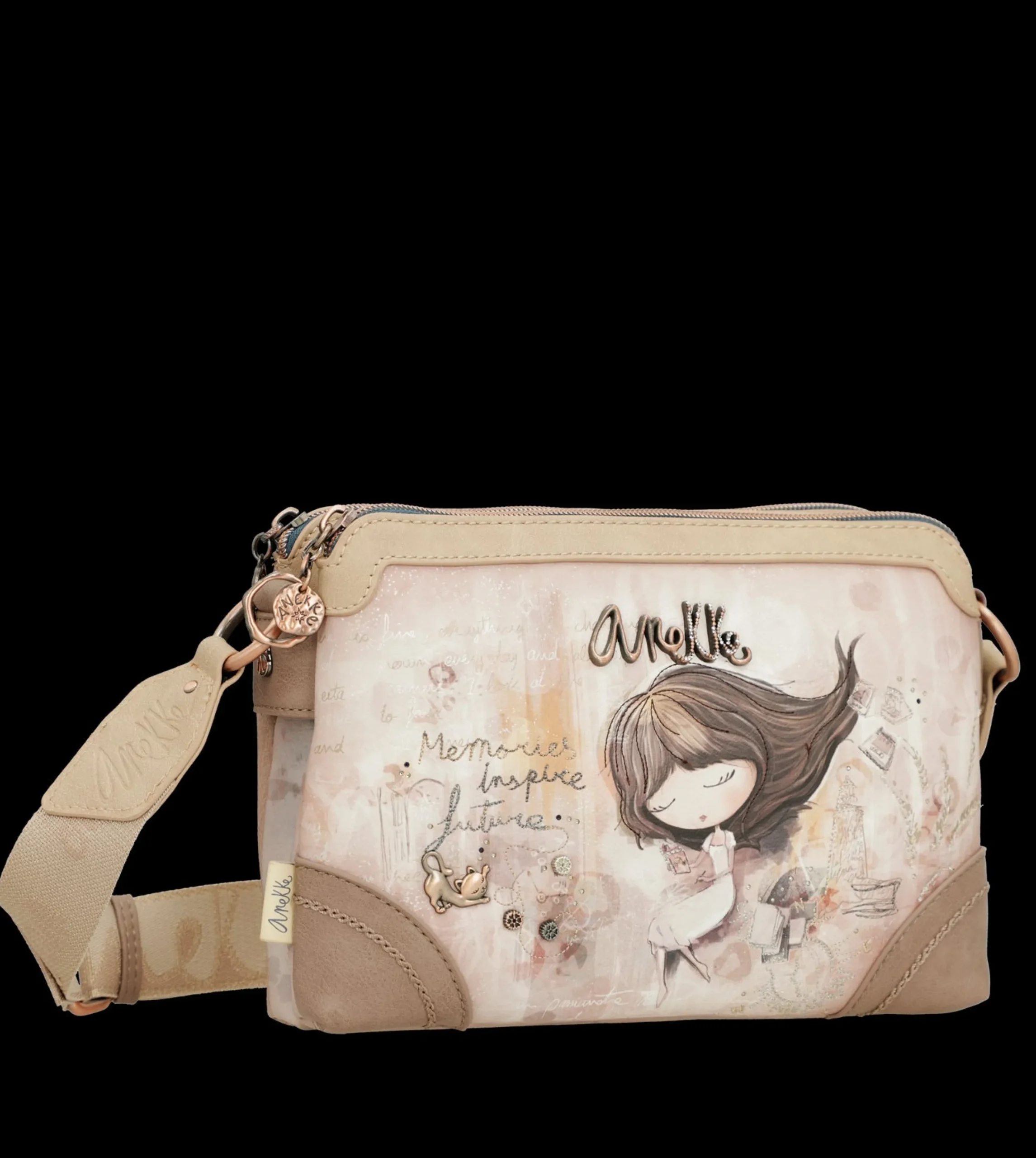 borsa_a_tracolla_anekke_c_0-7.webp Outlet Borsa a tracolla compatta e raffinata con illustrazione esclusiva Donna Borse A Tracolla