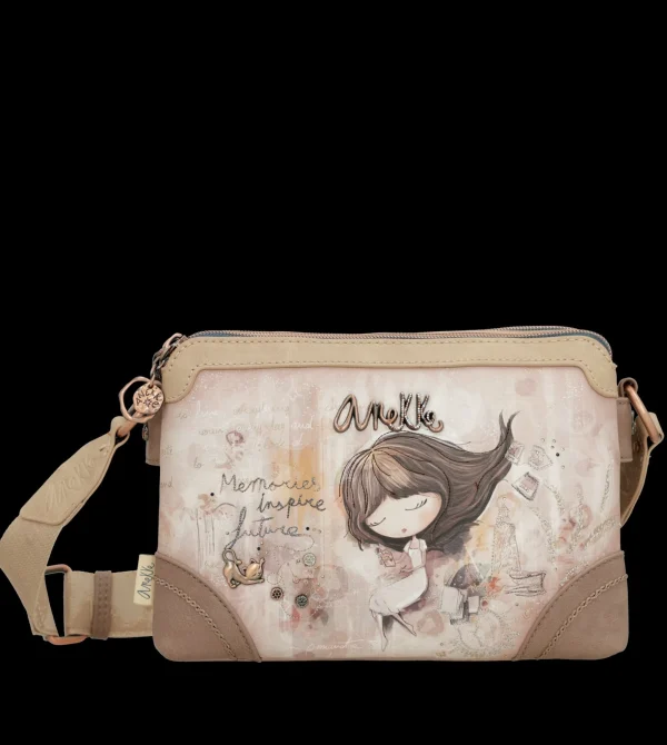 Outlet Borsa a tracolla compatta e raffinata con illustrazione esclusiva Donna Borse A Tracolla
