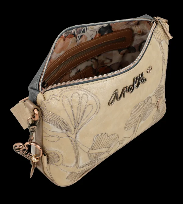 Fashion Borsa a tracolla compatta ed elegante con dettagli floreali Donna Borse A Tracolla