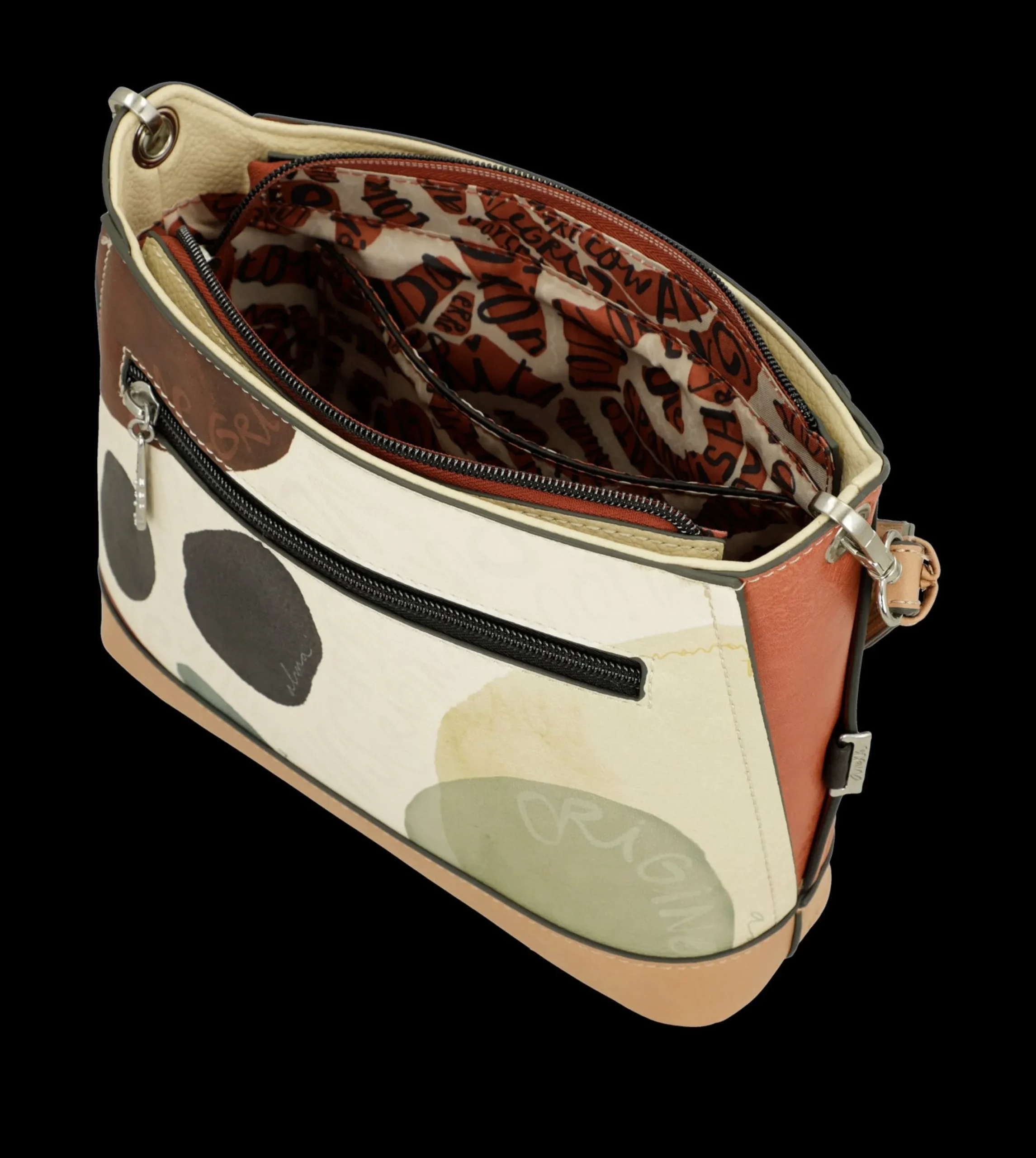 borsa_a_tracolla_anekke_c_3-3.webp Clearance Borsa a tracolla compatta con stampa artistica e dettagli raffinati Donna Borse A Tracolla