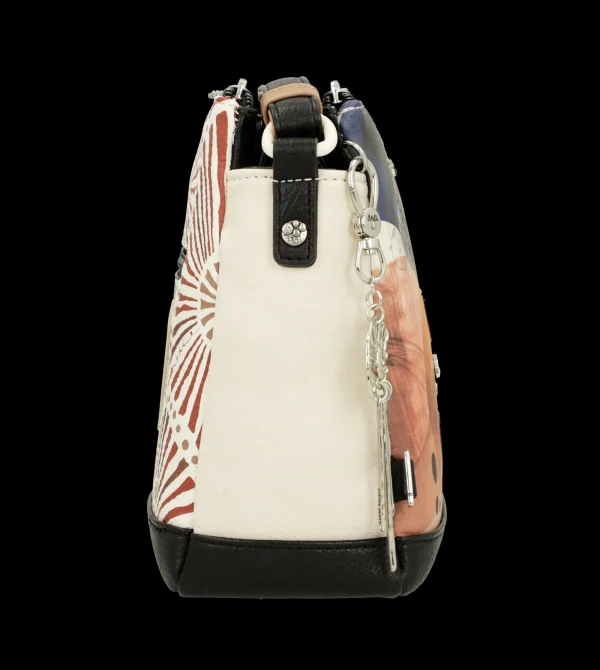 Outlet Borsa a tracolla compatta con stampa artistica e dettagli raffinati Donna Borse A Tracolla