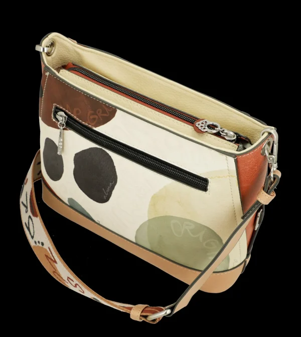 Clearance Borsa a tracolla compatta con stampa artistica e dettagli raffinati Donna Borse A Tracolla