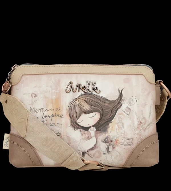Outlet Borsa a tracolla compatta e raffinata con illustrazione esclusiva Donna Borse A Tracolla