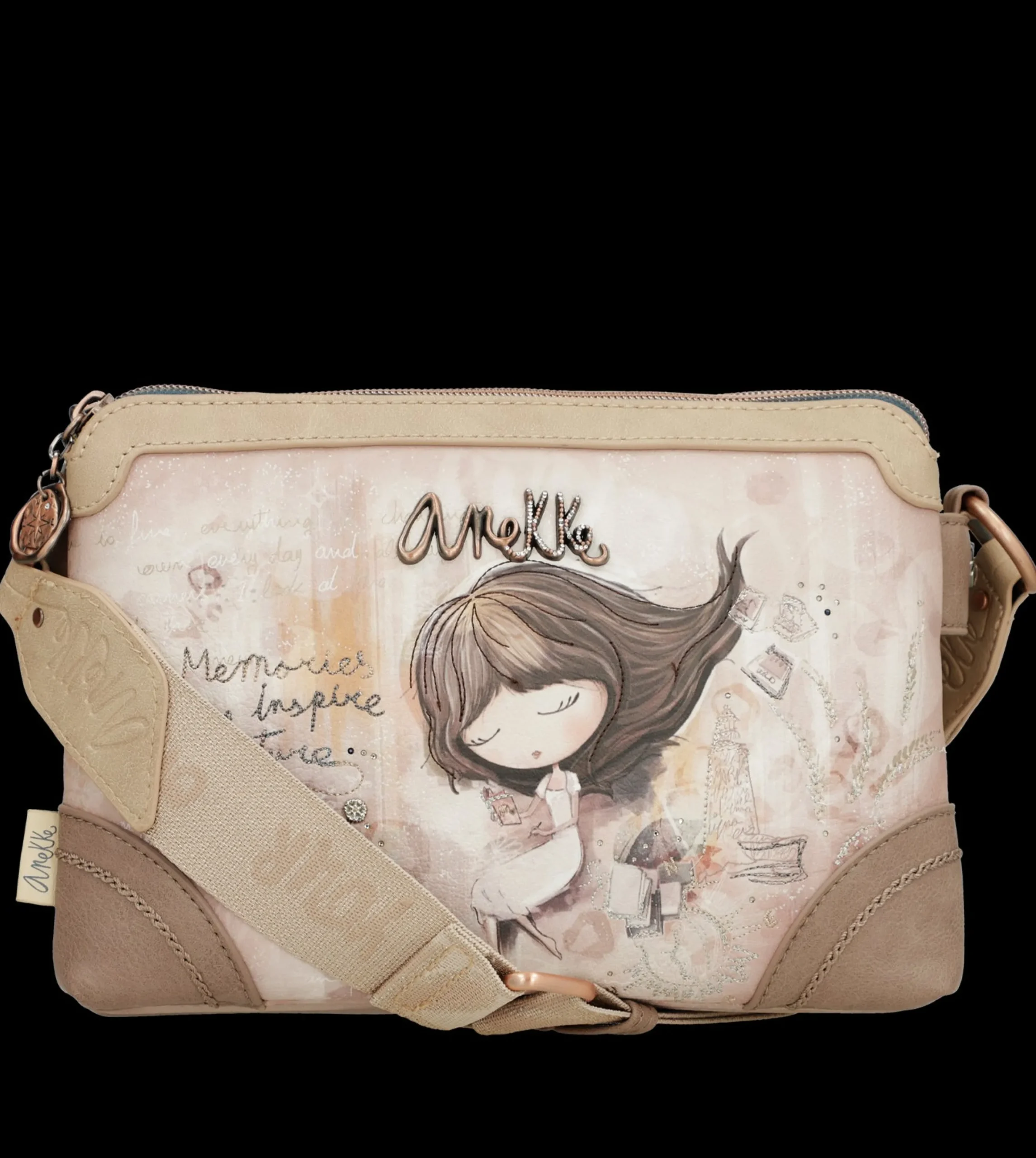 borsa_a_tracolla_anekke_c_5-6.webp Outlet Borsa a tracolla compatta e raffinata con illustrazione esclusiva Donna Borse A Tracolla