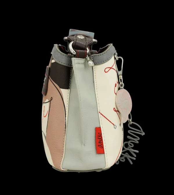 Outlet Borsa a tracolla compatta con design artistico Donna Borse A Spalla