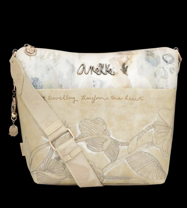 Fashion Borsa a tracolla elegante e capiente con dettagli ricamati Donna Borse A Tracolla
