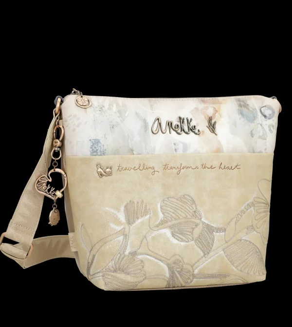 Fashion Borsa a tracolla elegante e capiente con dettagli ricamati Donna Borse A Tracolla