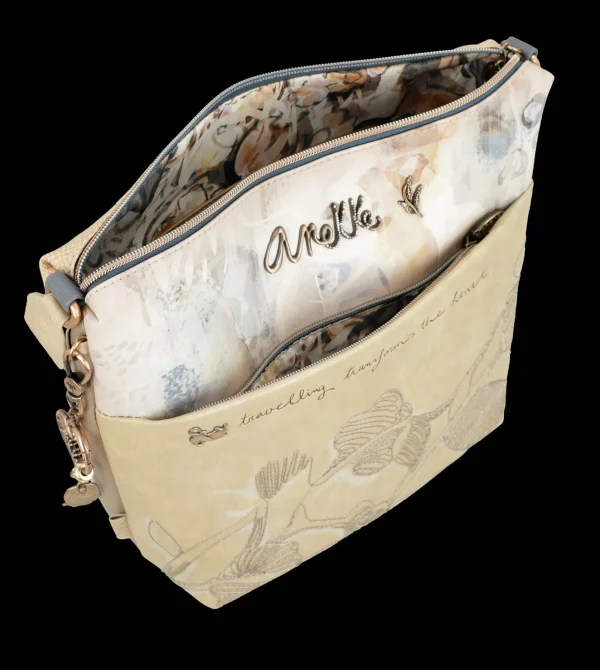 Fashion Borsa a tracolla elegante e capiente con dettagli ricamati Donna Borse A Tracolla