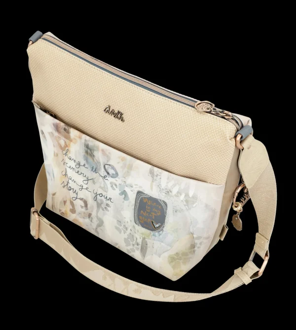 Fashion Borsa a tracolla elegante e capiente con dettagli ricamati Donna Borse A Tracolla
