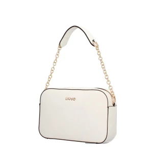 Clearance Borsa a Tracolla Chic con Catena Metallica e Logo in Rilievo Donna Borse A Tracolla