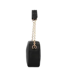 Clearance Borsa a Tracolla Chic con Catena Metallica e Logo in Rilievo Donna Borse A Tracolla