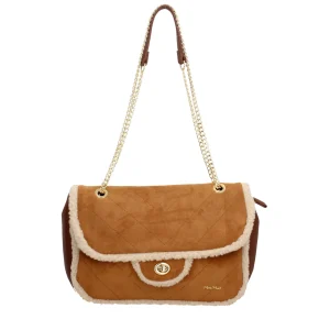 Online Borsa a tracolla con catena e dettagli in pelliccia Mimi Mua Donna Borse A Spalla
