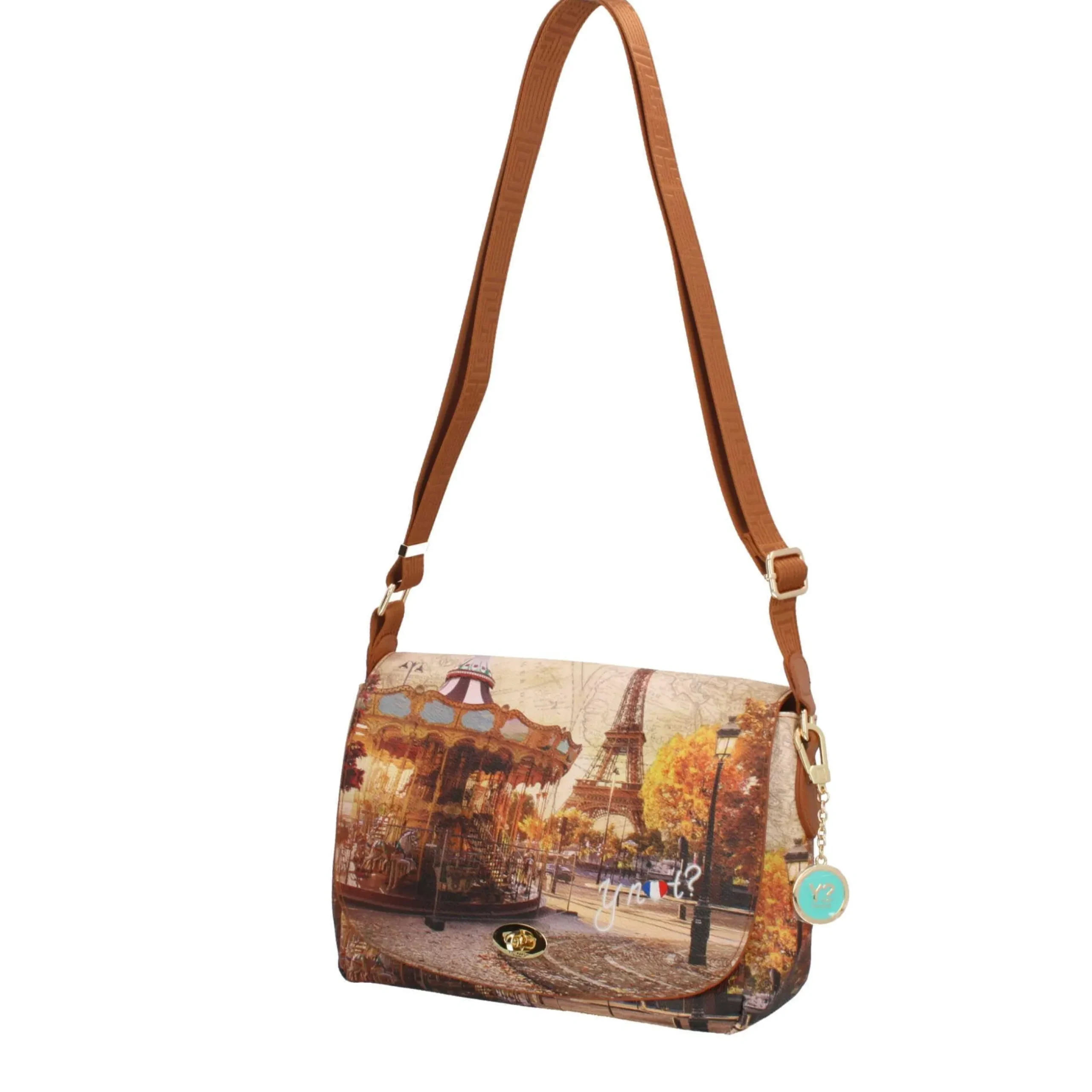 borsa_a_tracolla_y_not_co_6-1.webp Outlet Borsa a Tracolla Y Not con Patta e Chiusura a Girello Donna Borse A Tracolla