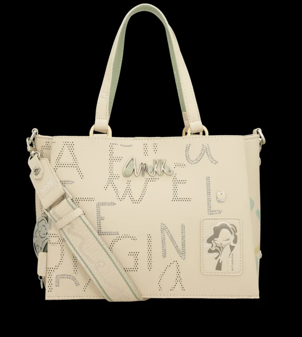 Hot Borsa a mano con trafori e tracolla rimovibile Donna Borse Shopping