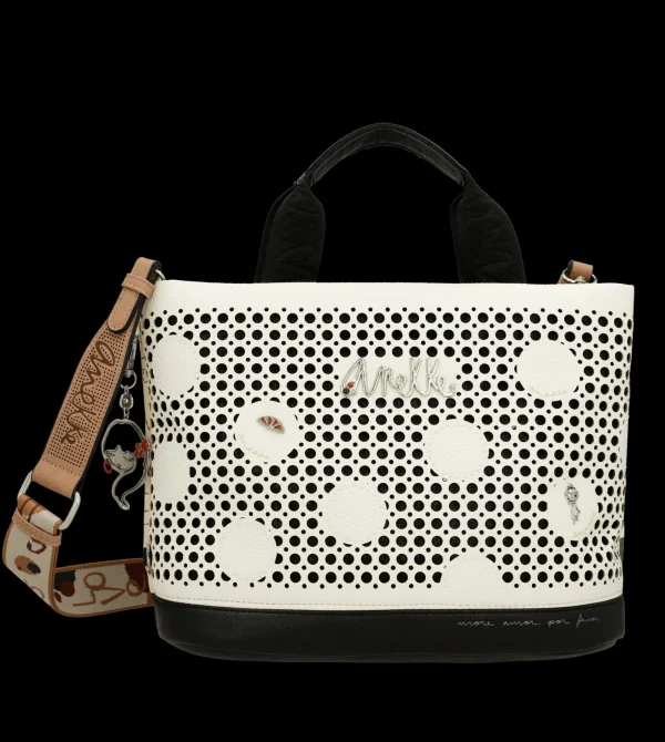 Clearance Borsa a mano con trafori e tracolla regolabile Donna Borse A Mano