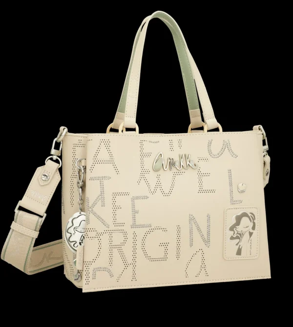 Hot Borsa a mano con trafori e tracolla rimovibile Donna Borse Shopping