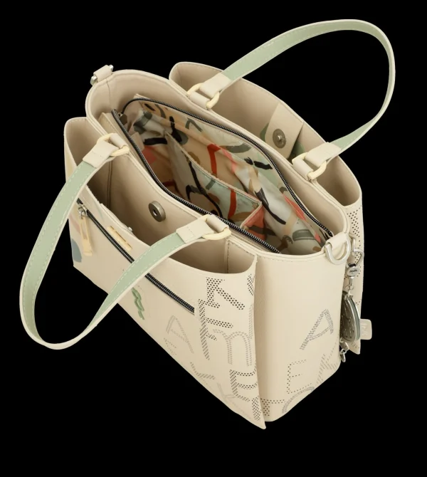 Hot Borsa a mano con trafori e tracolla rimovibile Donna Borse Shopping