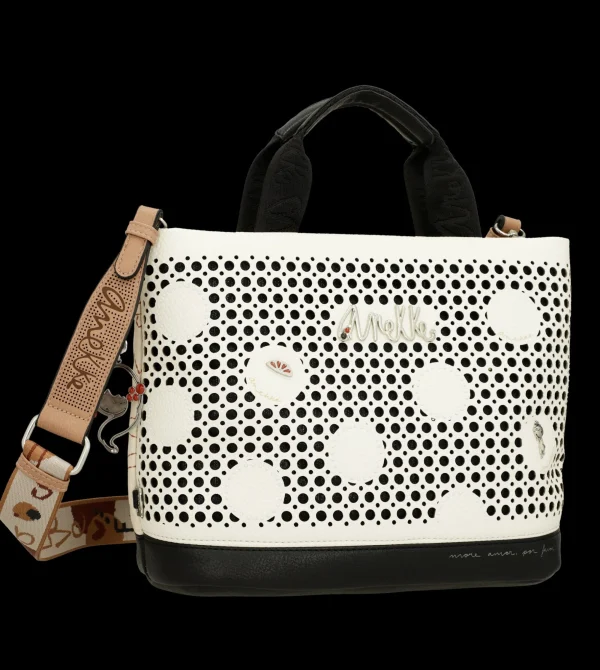 Clearance Borsa a mano con trafori e tracolla regolabile Donna Borse A Mano