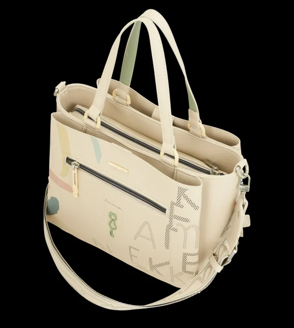 Hot Borsa a mano con trafori e tracolla rimovibile Donna Borse Shopping