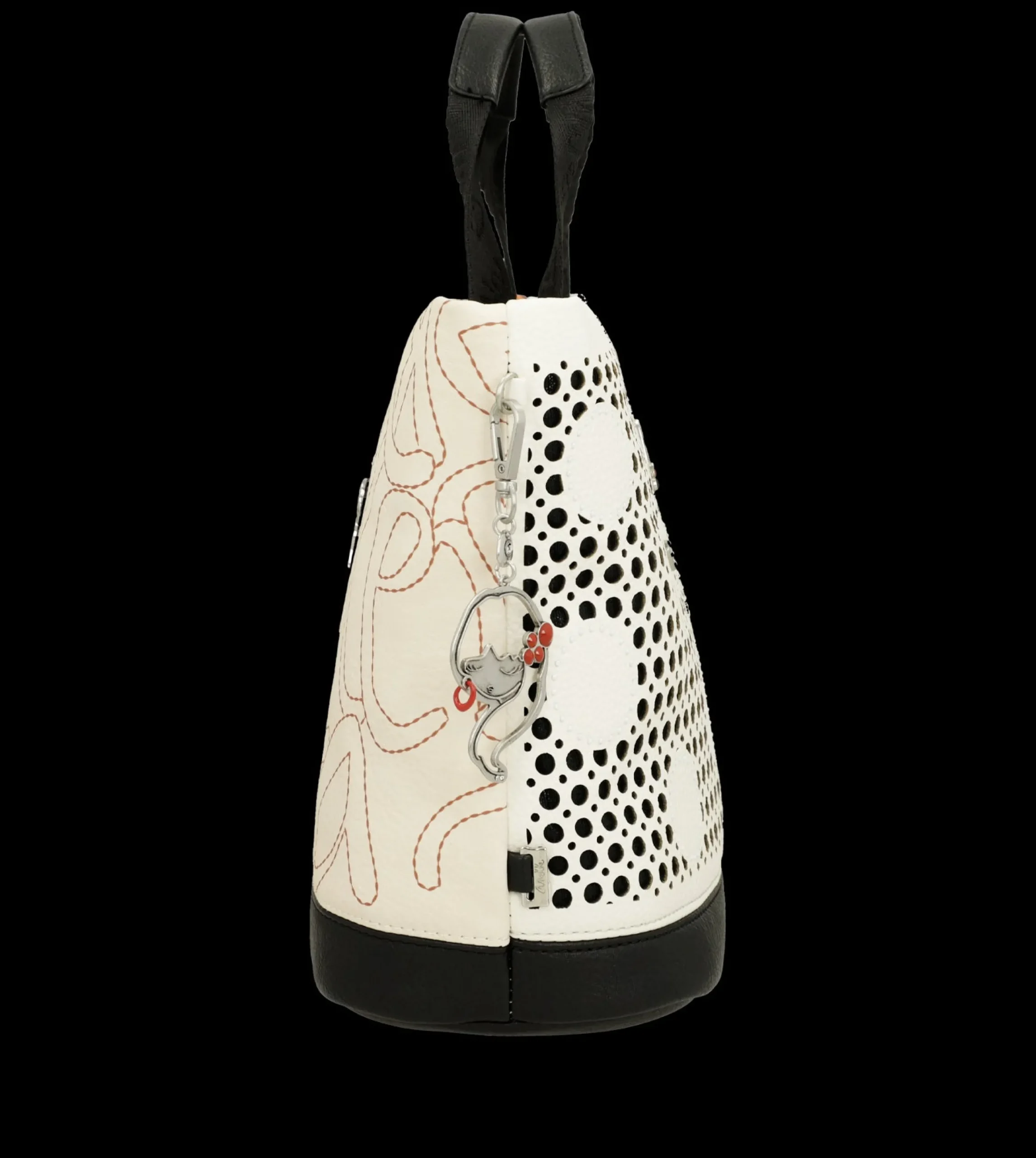 borsa_anekke_a_mano_con_t_6.webp Clearance Borsa a mano con trafori e tracolla regolabile Donna Borse A Mano