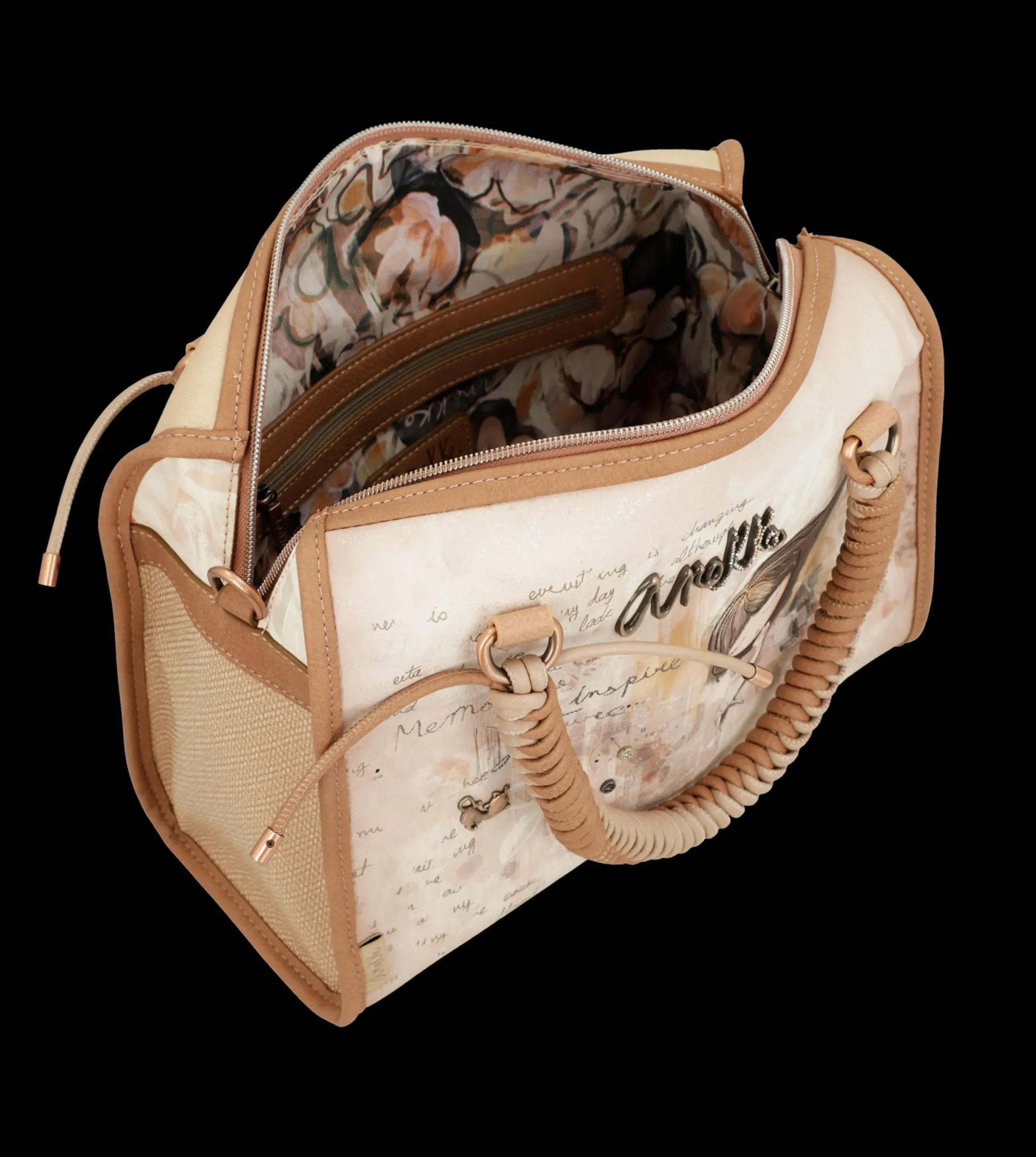 borsa_anekke_con_manici_i_5.webp Fashion Borsa con manici intrecciati e design romantico Donna Borse A Mano