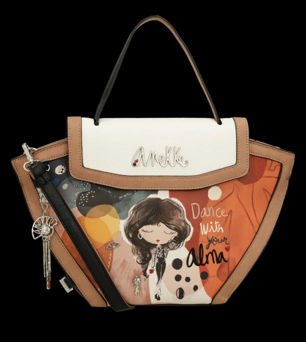 New Borsa con patta e stampa ispirata alla danza Donna Borse Shopping