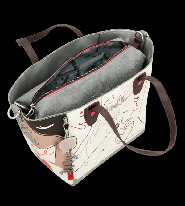 Hot Borsa dallo stile artistico con doppio manico Donna Borse Shopping