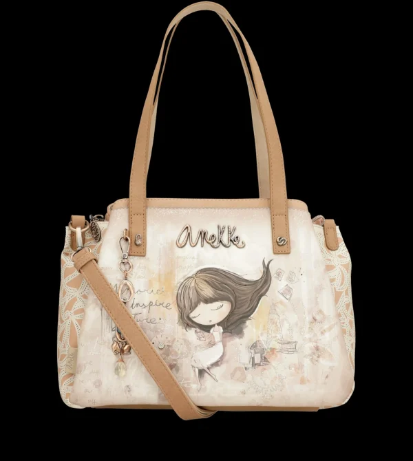 Clearance Borsa elegante e versatile con doppio manico e tracolla Donna Borse A Spalla