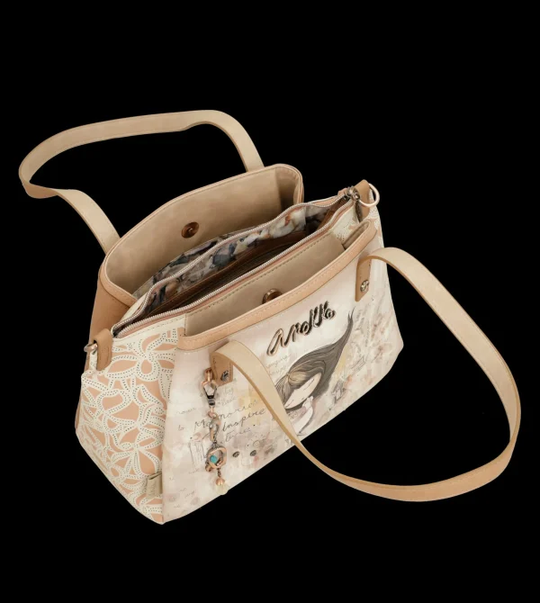 Clearance Borsa elegante e versatile con doppio manico e tracolla Donna Borse A Spalla